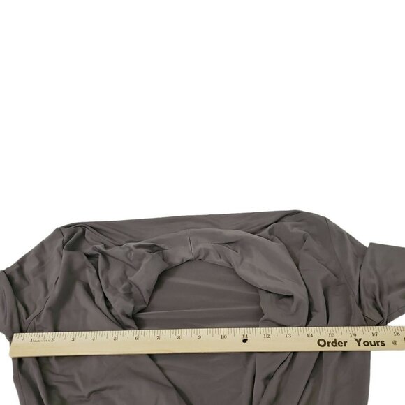 All Saints Dress Small‎ Gray Faux Wrap Tame Knee-length Long Sleeve V-Neck - Picture 9 of 12